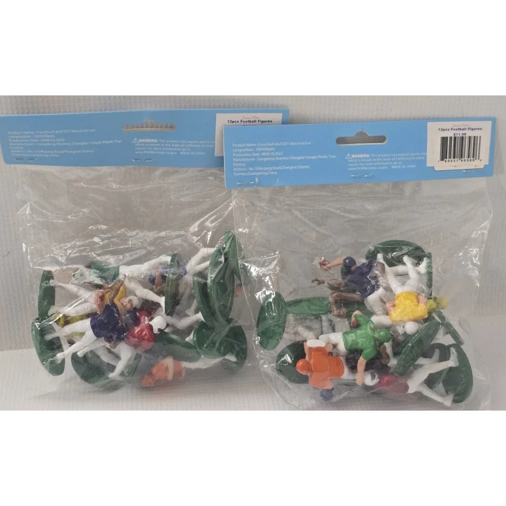 Lot of 2 Football Figures James Paul Toys Cake Decor Toppers  24 Total